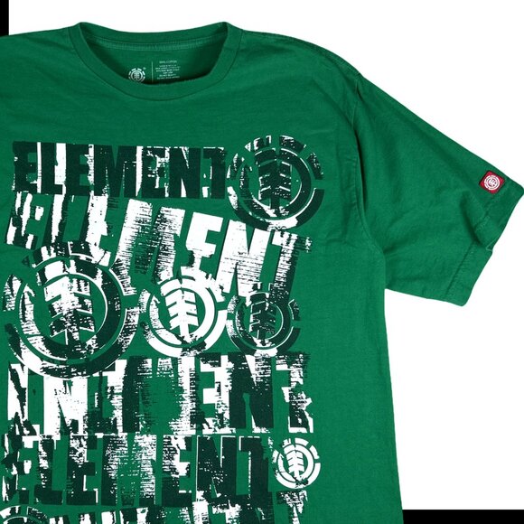 Y2K Element Block Print Grunge T-Shirt, Size Large - Picture 4 of 10